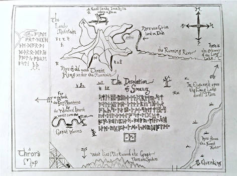 Tolkien's 'The Hobbit' Thror's Map