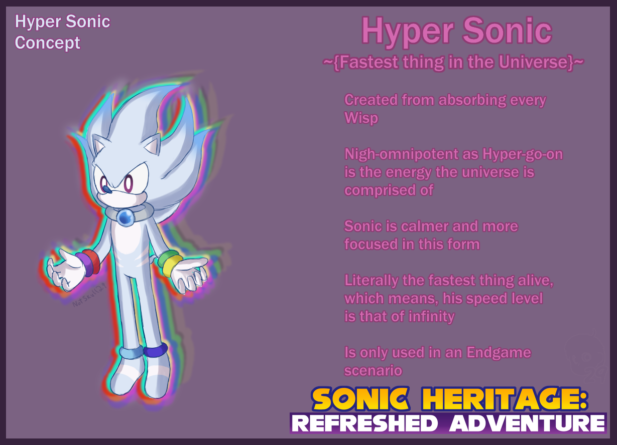 Senpai-Star on X: Starallies Hyper Sonic Based off of Sonic 2's Super Sonic  Concept Art. Since it fits the Hyper Form Better. I think I did a bit too  much and may