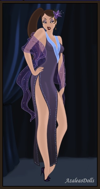jessica rabbit purple dress have any cosplayers made a dress that's both translucent and light-emittingly sparkly like jessica rabbit's dress?