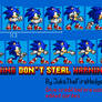 Sonic Custom Idle and Punchs Animation Sprites