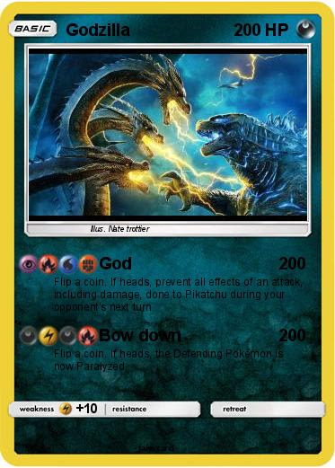 godzilla pokemon card (1954) (EBP01-004) - Booster Set 1: Godzilla VS. Godzilla Godzilla (1954) (ESC01-001) - Ink-Brushed