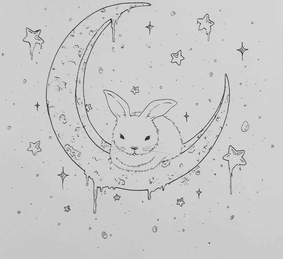 Sketch The Rabbit And The Moon By Bixbitebunny On Deviantart Sketch The Rabbit And The Moon By Bixbitebunny On Deviantart