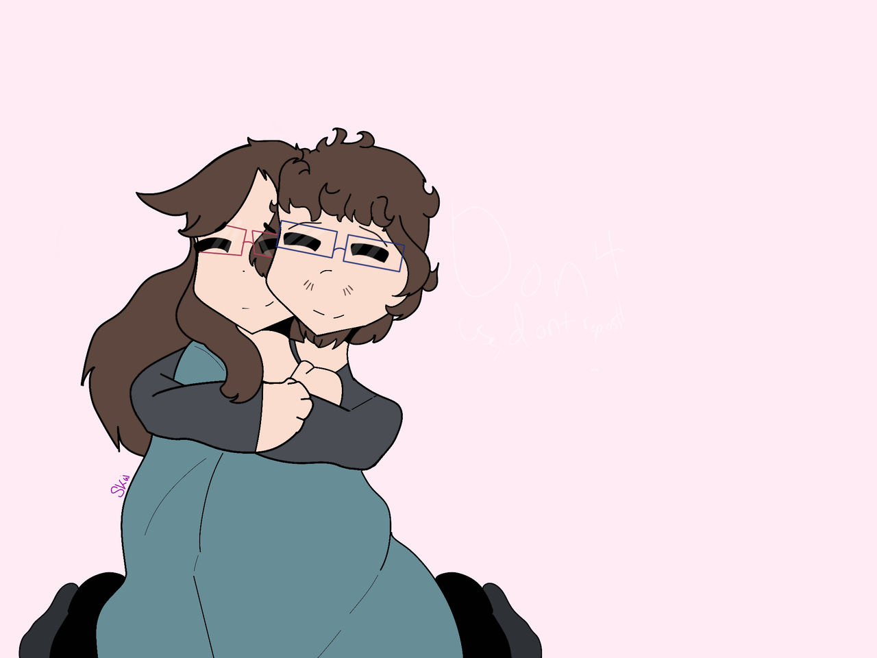 YCH: Hug by glassescat1487 on DeviantArt