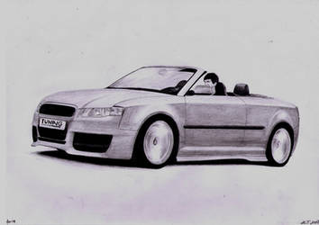 Audi RS4 - pencil drawing