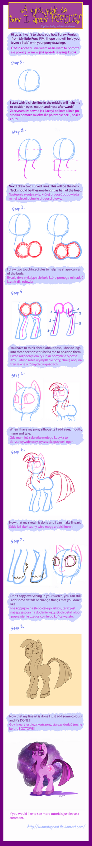 A quick guide to how I draw ponies