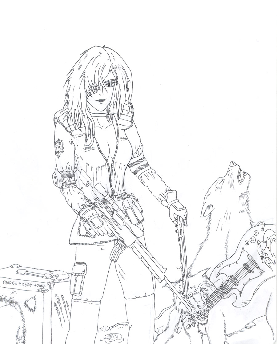 Sniper Wolf - Lineart