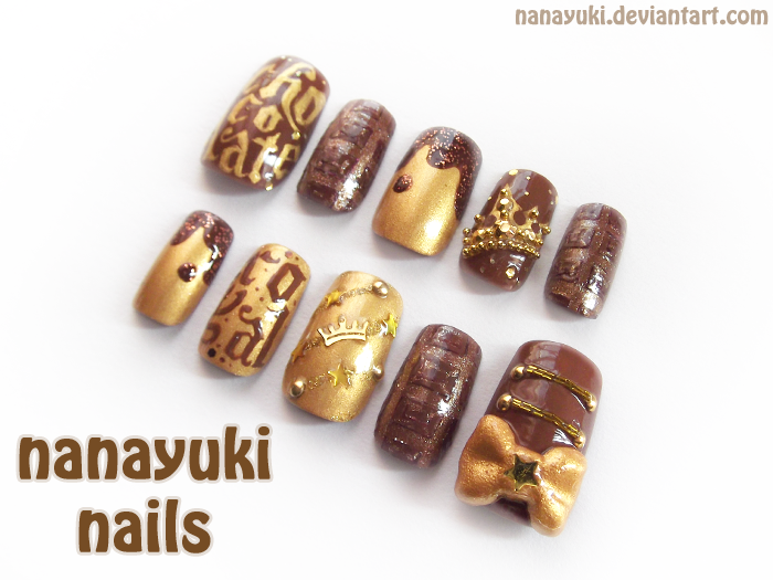 chocolate royal nailart