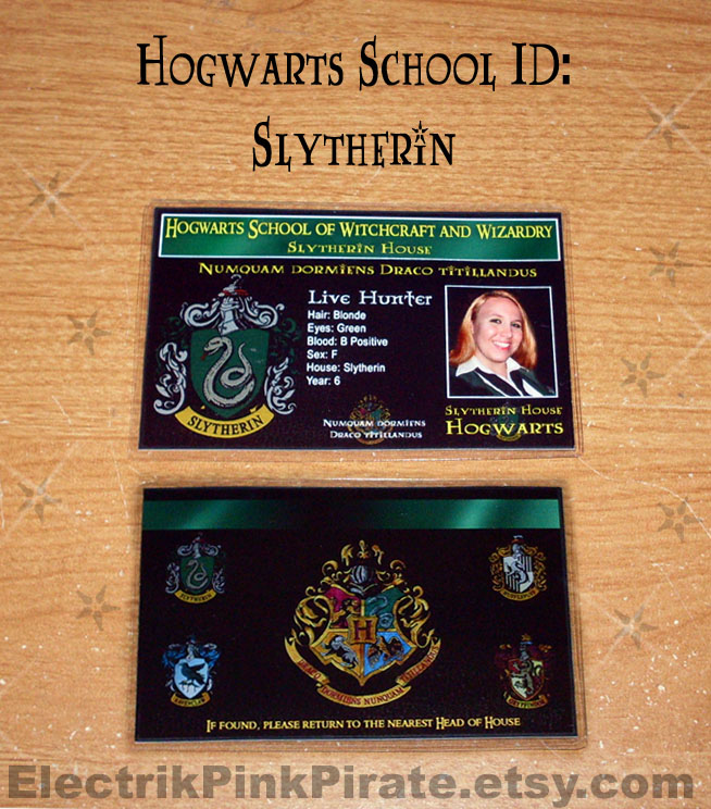 Slytherin ID card...FINALLY