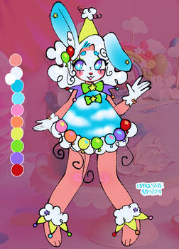 Cake clown bunny