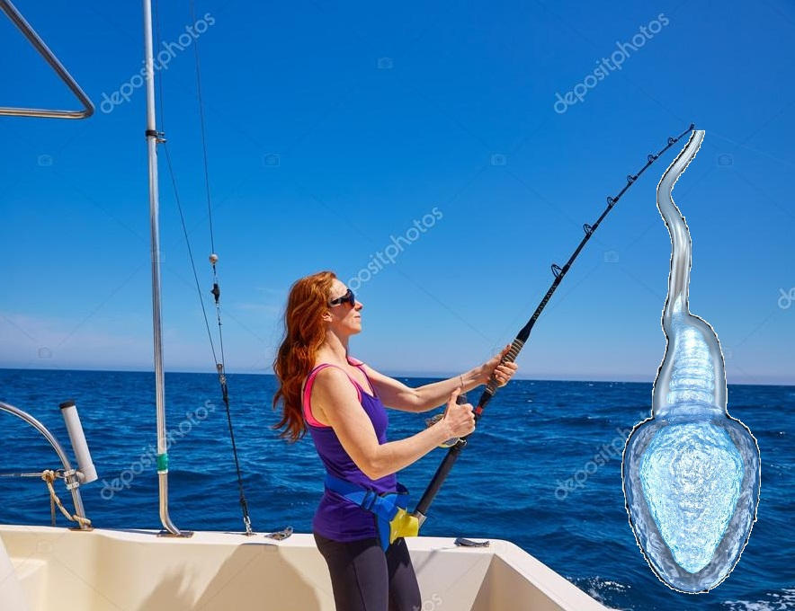 Women with fishing pole catch a sperm and measure by Mem3M4st3r on  DeviantArt