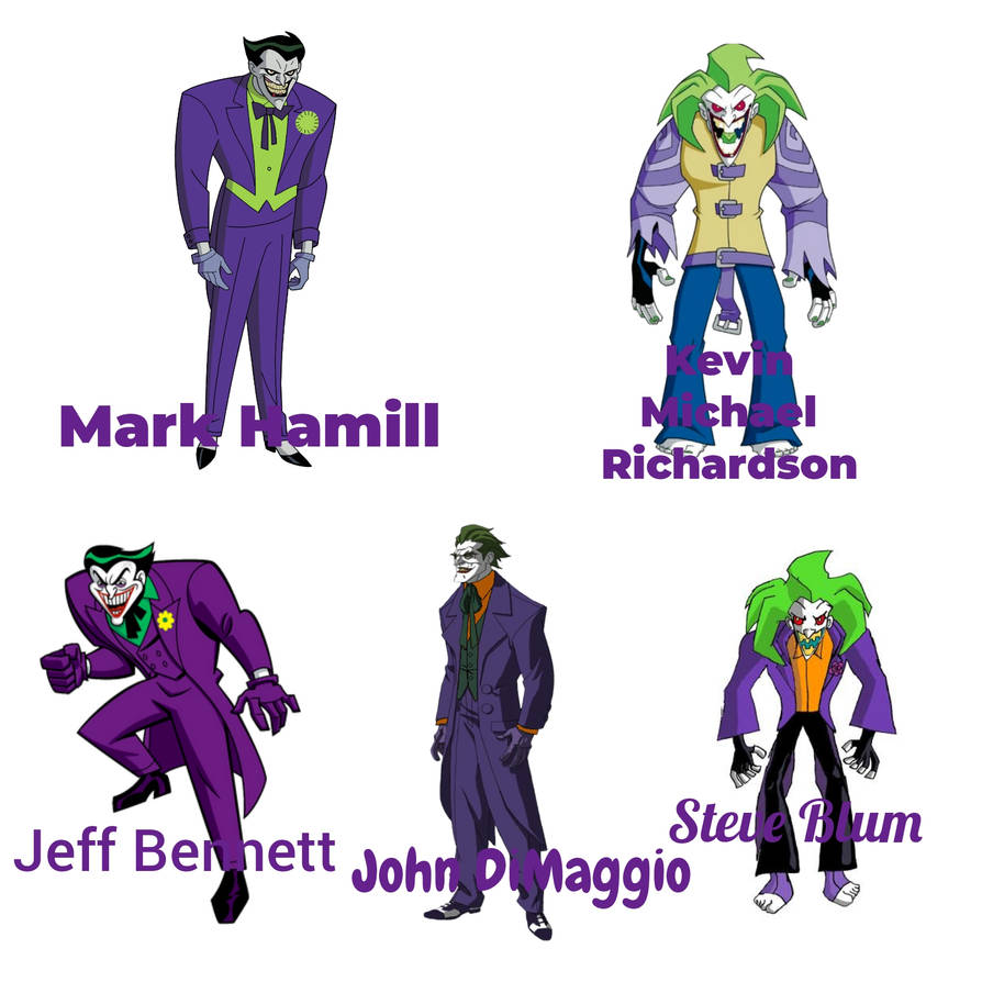 Joker Voice Actors by Shukehamavak on DeviantArt