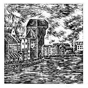 Gdansk linocut