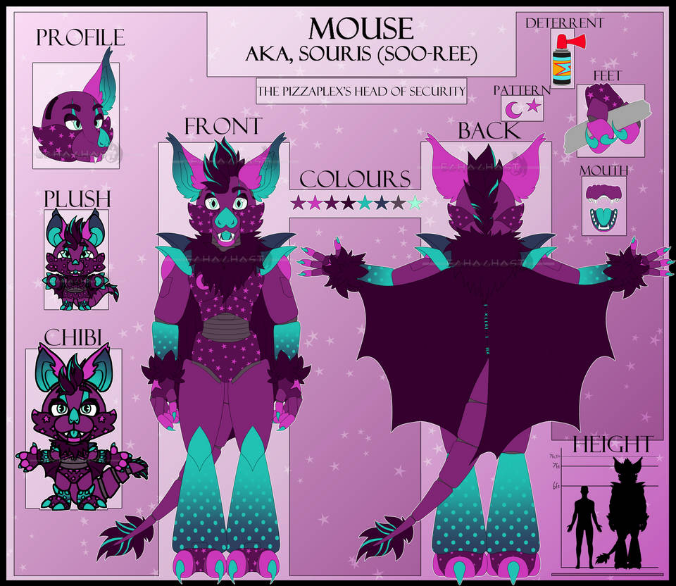Mouse Ref Sheet - FNAF OC by EchoGhost10100 on DeviantArt
