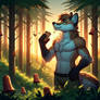 Male furry in Forrest