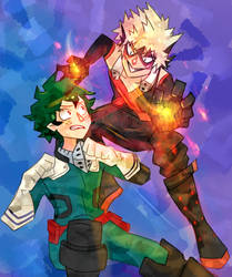 My Hero Academia Bakugou and Deku