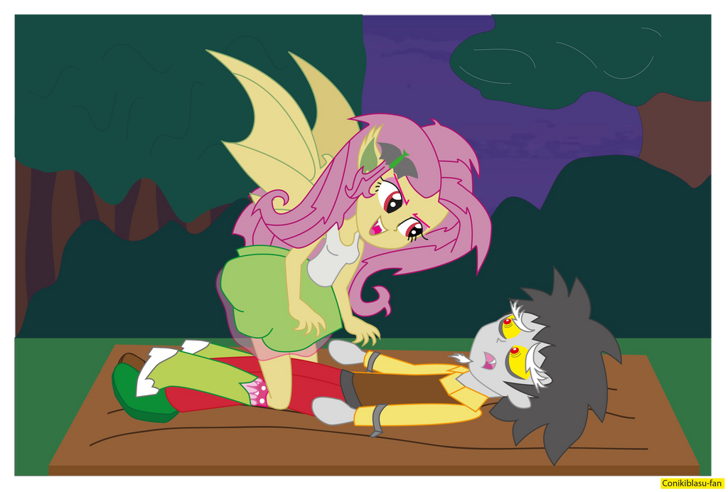 Flutterbat and Discord Equestria Girls by CoNiKiBlaSu fan Flutterbat and Discord Equestria Girls by CoNiKiBlaSu fan