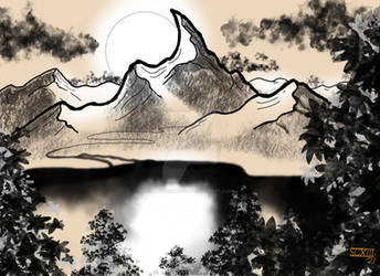 Landscape: Wolfjaw Mountain (sketchdump)