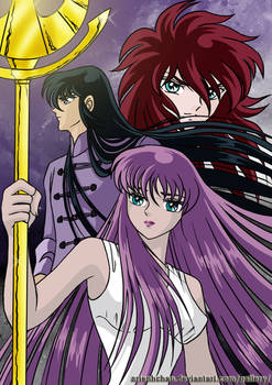 Atena, Shiryu e Shun