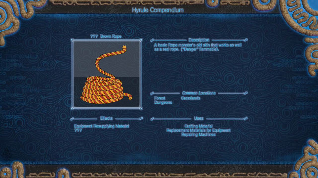 Hyrule Compendium Brown Rope by DragoonShadow on DeviantArt