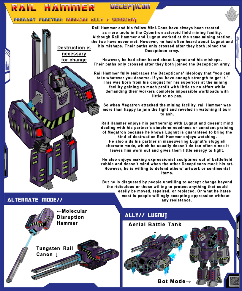 Transformers Rail Liner Transformers Rail Hammer Profile by DragoonShadow on DeviantArt