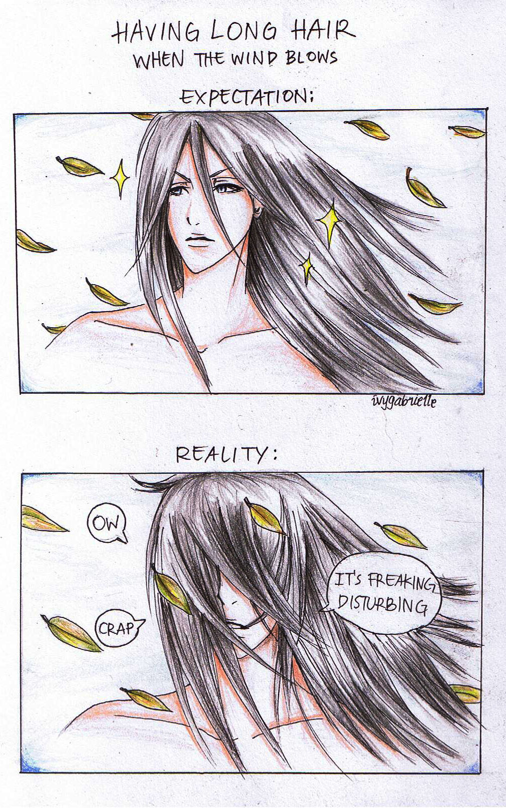Expectation vs reality - long hair by drakes999 on DeviantArt Expectation vs reality - long hair by drakes999 on DeviantArt