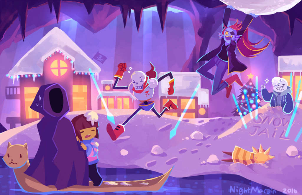Undertale - Snowdin by NightMargin on DeviantArt