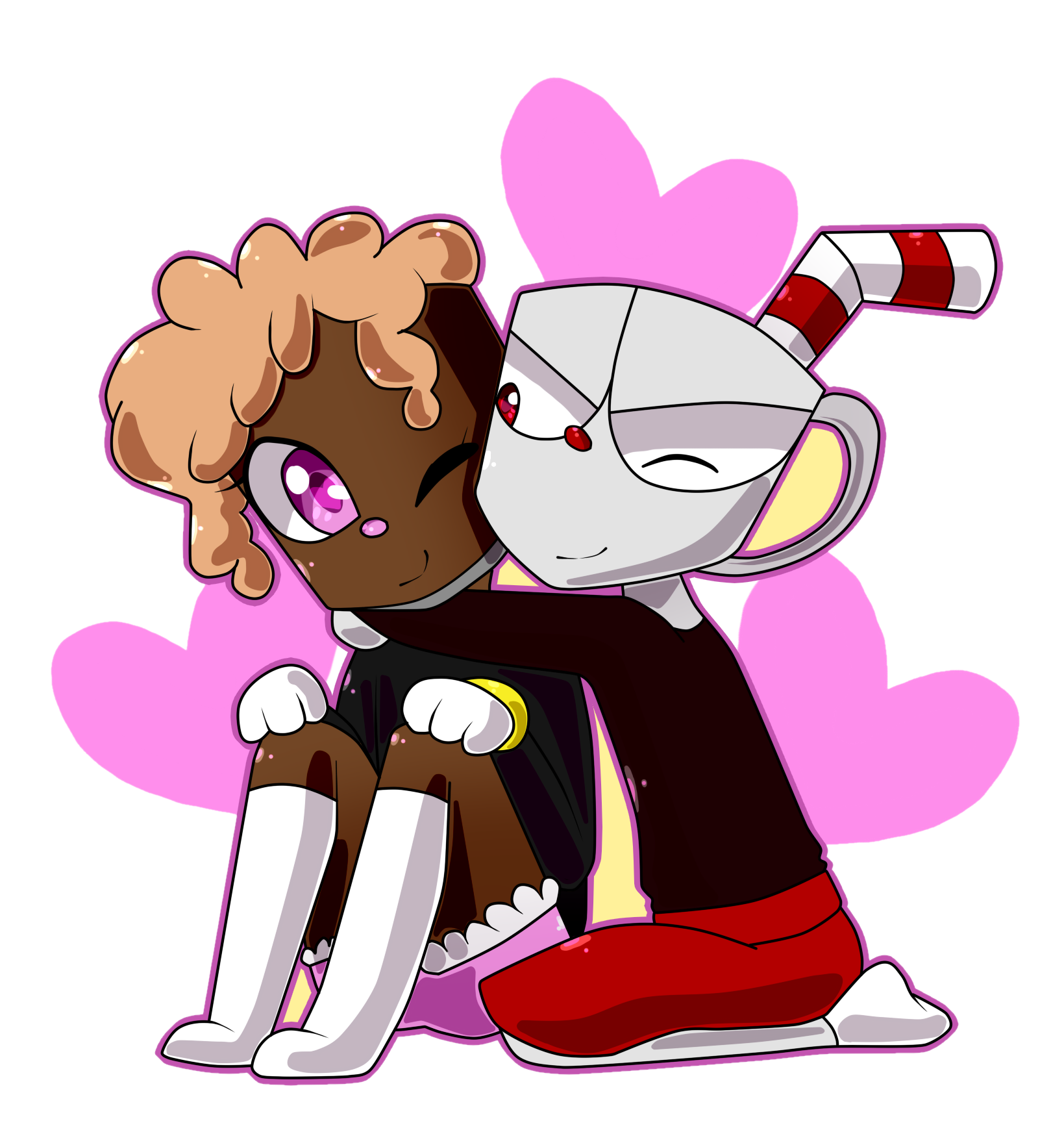 (Art Trade) Root Beer and Cuphead