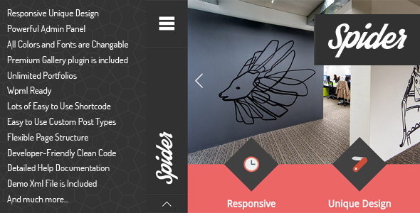 Spider - Flat Creative Portfolio Wordpress Theme