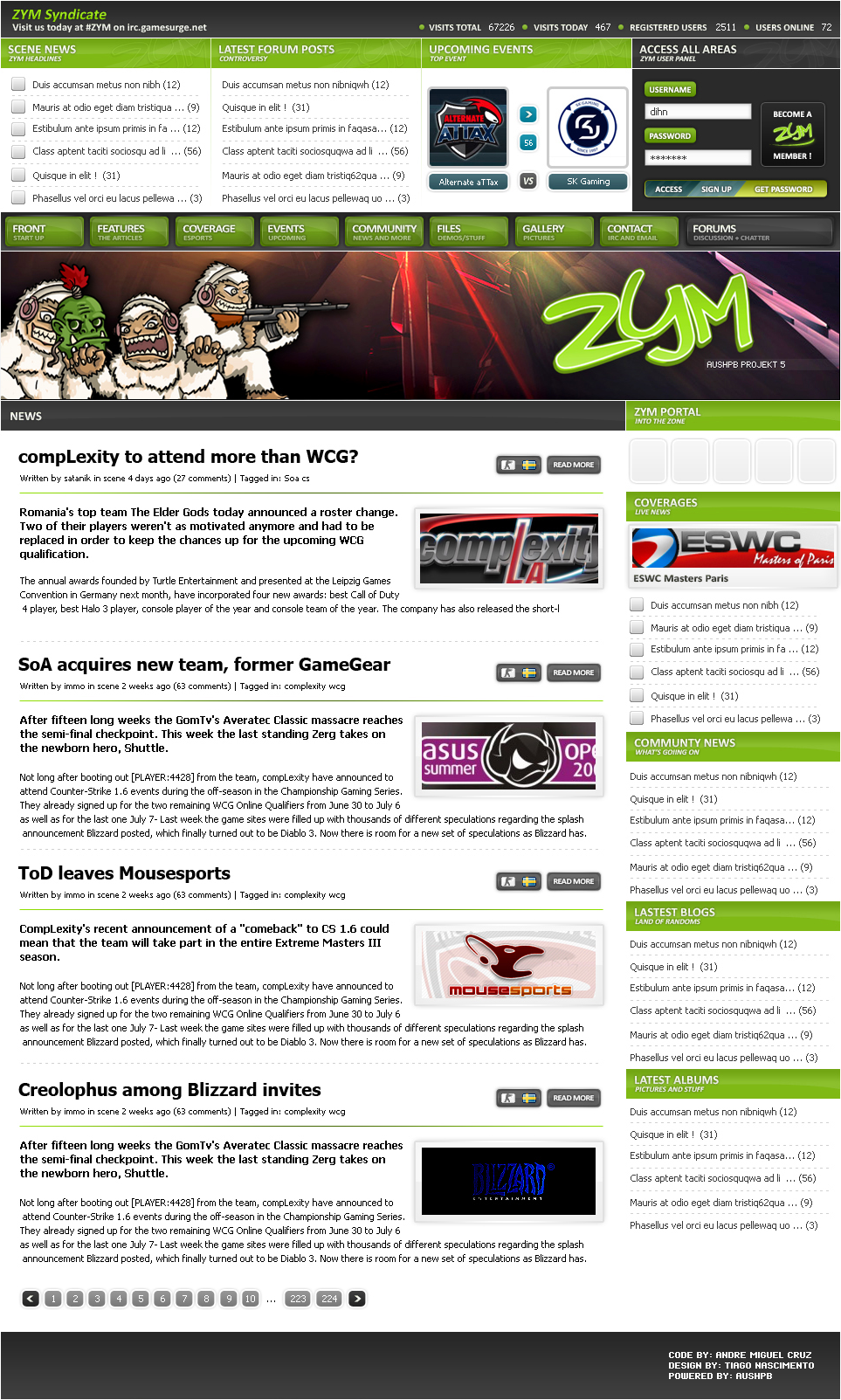 ZYM web concept