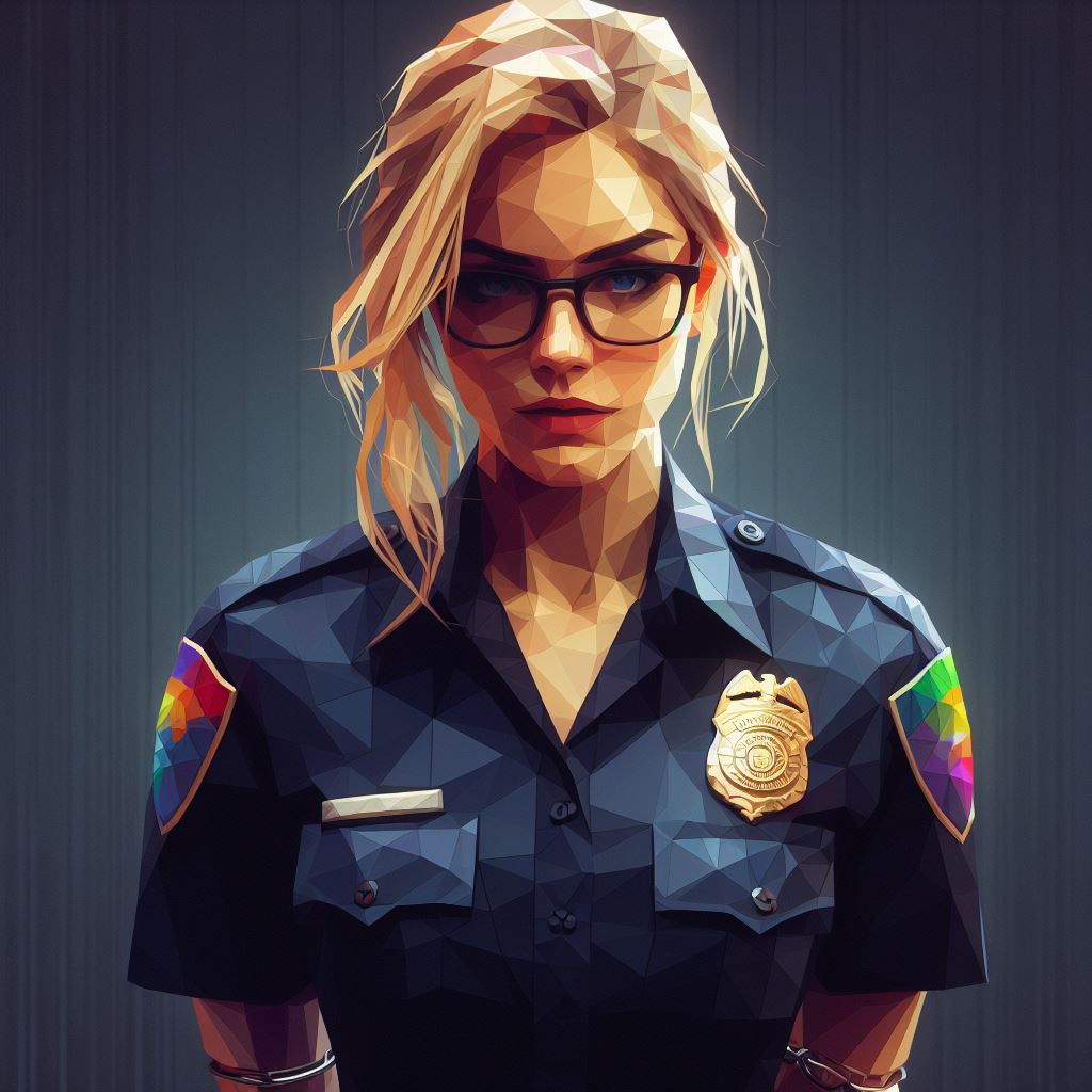 Blonde Female Cop With Glasses Cuffed by Pudding-Dashboard on DeviantArt