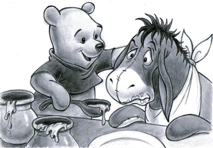 Winnie the Pooh and Eeyore by zdrer456 on DeviantArt
