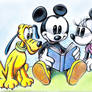 Mickey,  Minnie,  Pluto