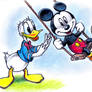 Mickey Mouse and  Donald Duck