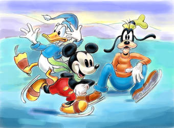 Mickey Mouse, Donald Duck, Goofy