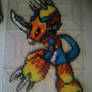 Flamedramon Perler