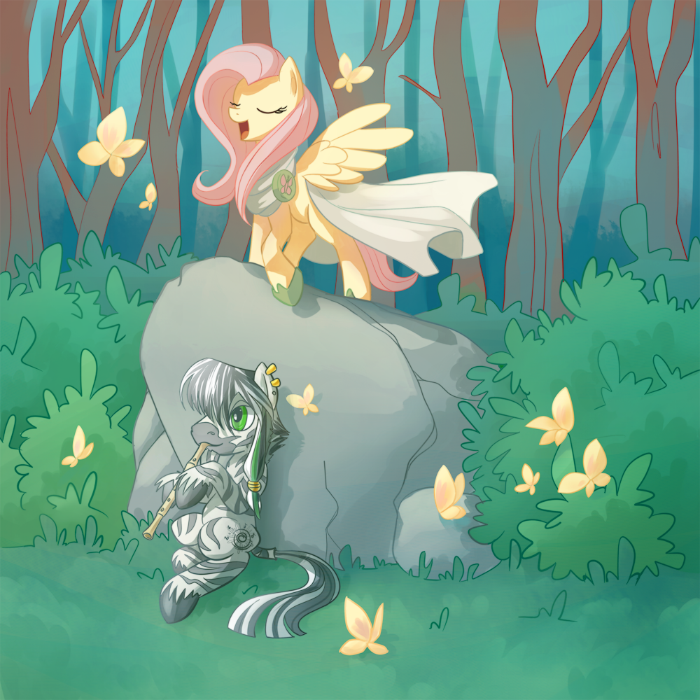 Lullaby Fluttershy cover art by Samaerro