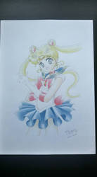 Sailor Moon manga drawing