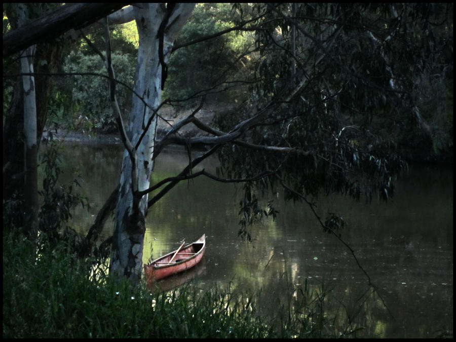 Lone Boat on the Yarra