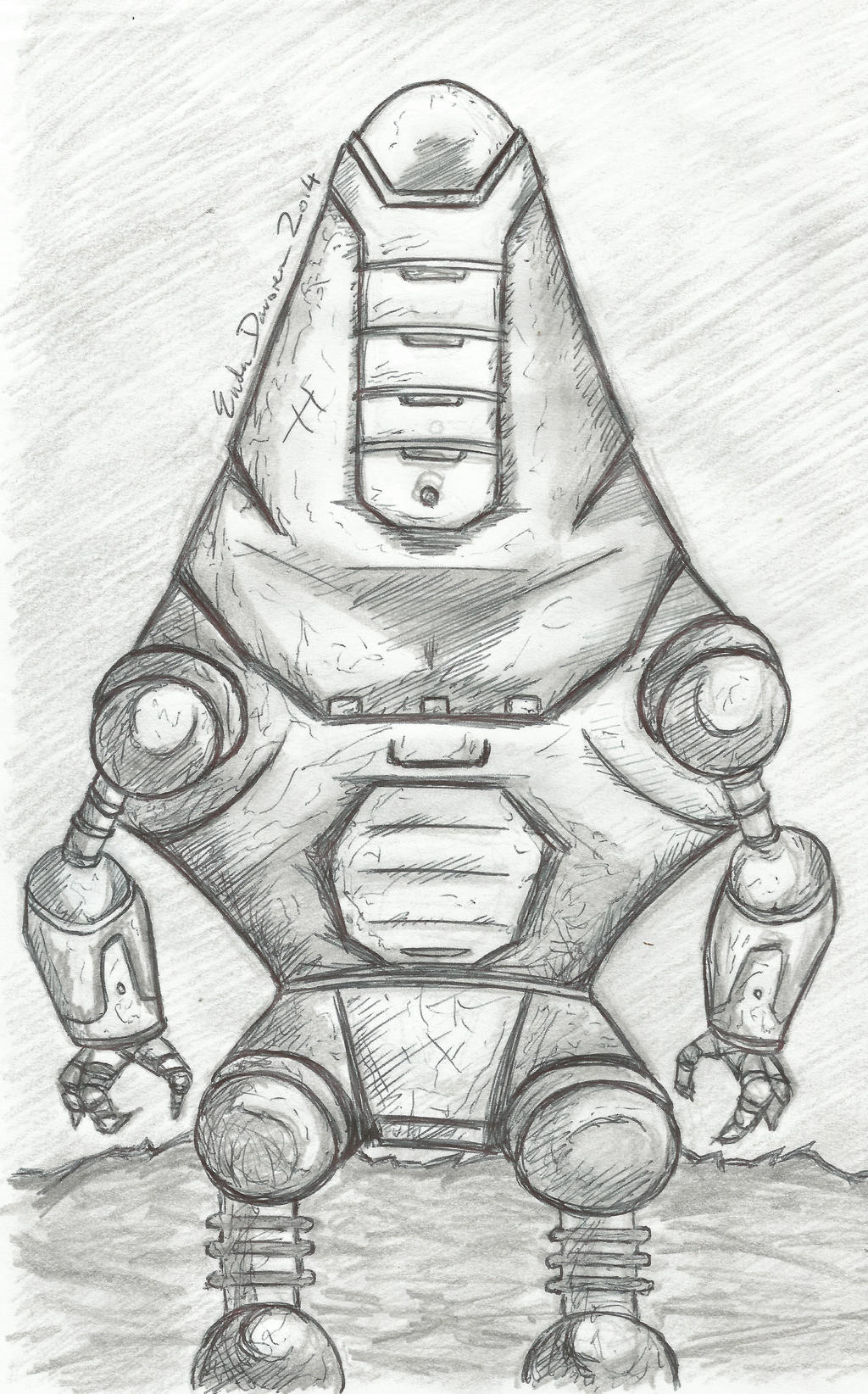 Protectron Sketch Fallout Protectron. by Ifrit62 on DeviantArt