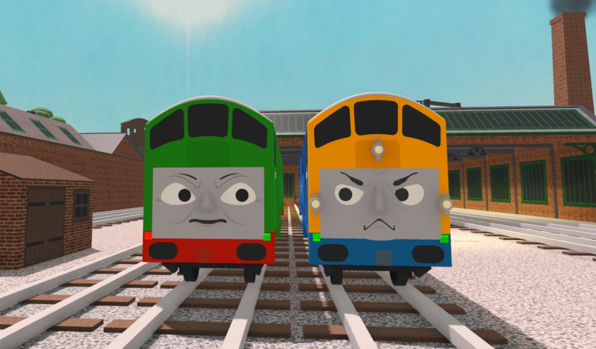 Trackmaster D5701 Roderick Lumpy D5702 Meets D5701 by TheRedJ50 on DeviantArt