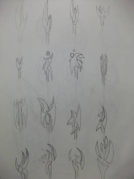 Concept: sci fi mage staff heads