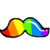 FREE Rainbow Mustache ICON! by fatsob