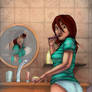 girl in the bathroom