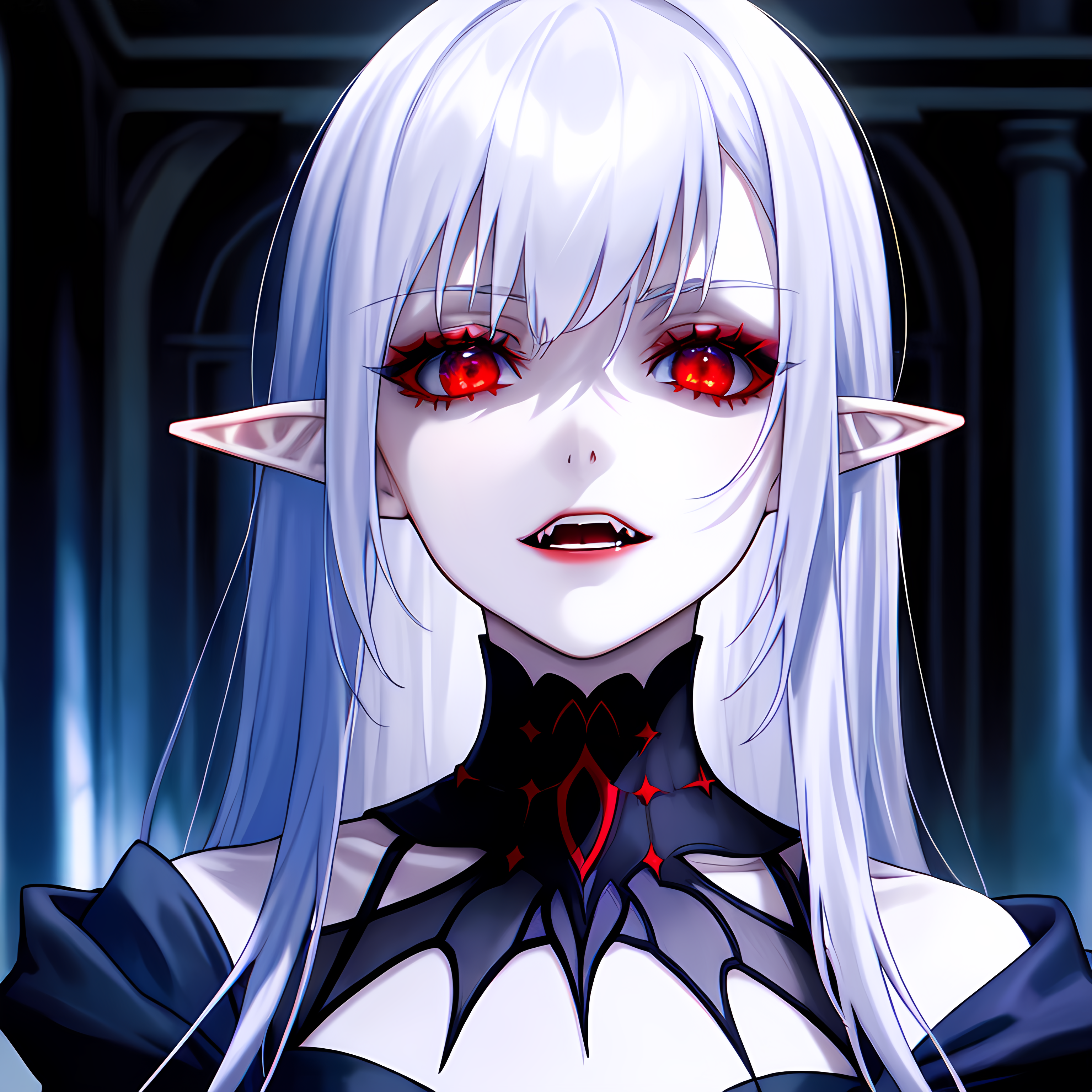 🧛Blue Anime Vampire Face - Light Skin Tone