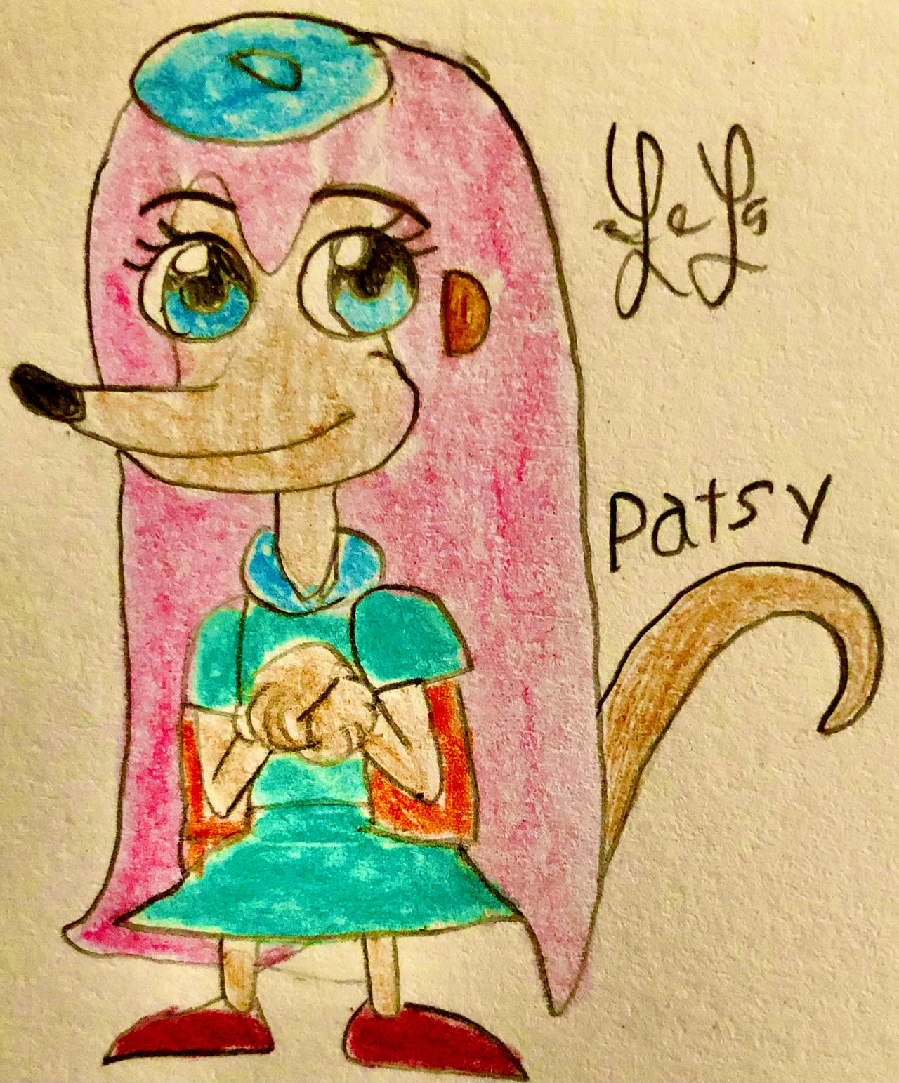 Patsy Ann Cartoon Patsy with her hair down (for Krisztian1989) by LugiaLover249 on DeviantArt