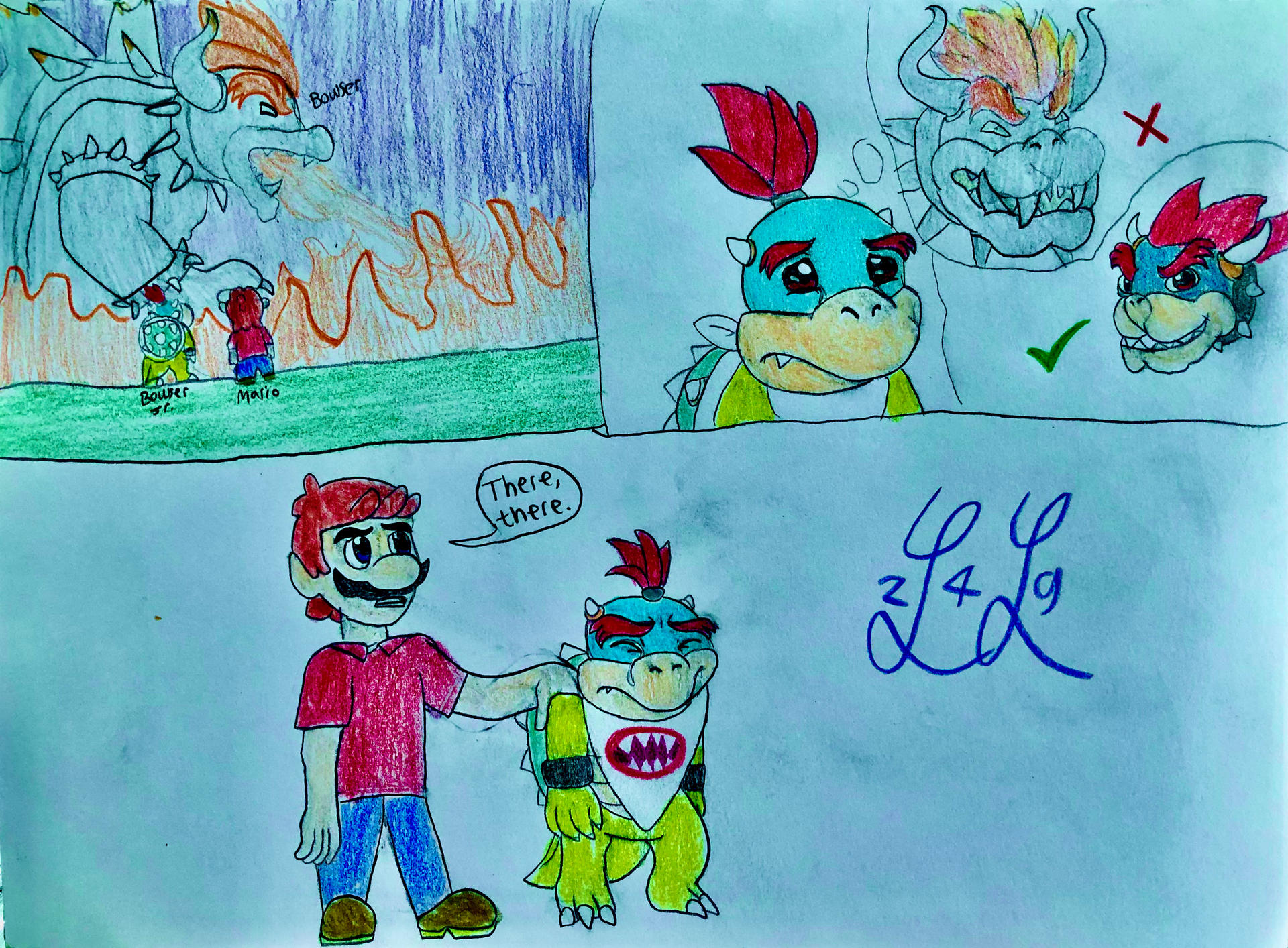 Mario Grabbed by Bowser Jr. by lovingrab on DeviantArt