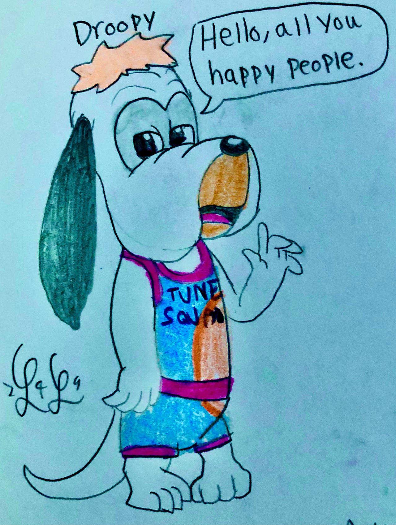 Droopy Deviantart Droopy joins the Tune Squad by LugiaLover249 on DeviantArt
