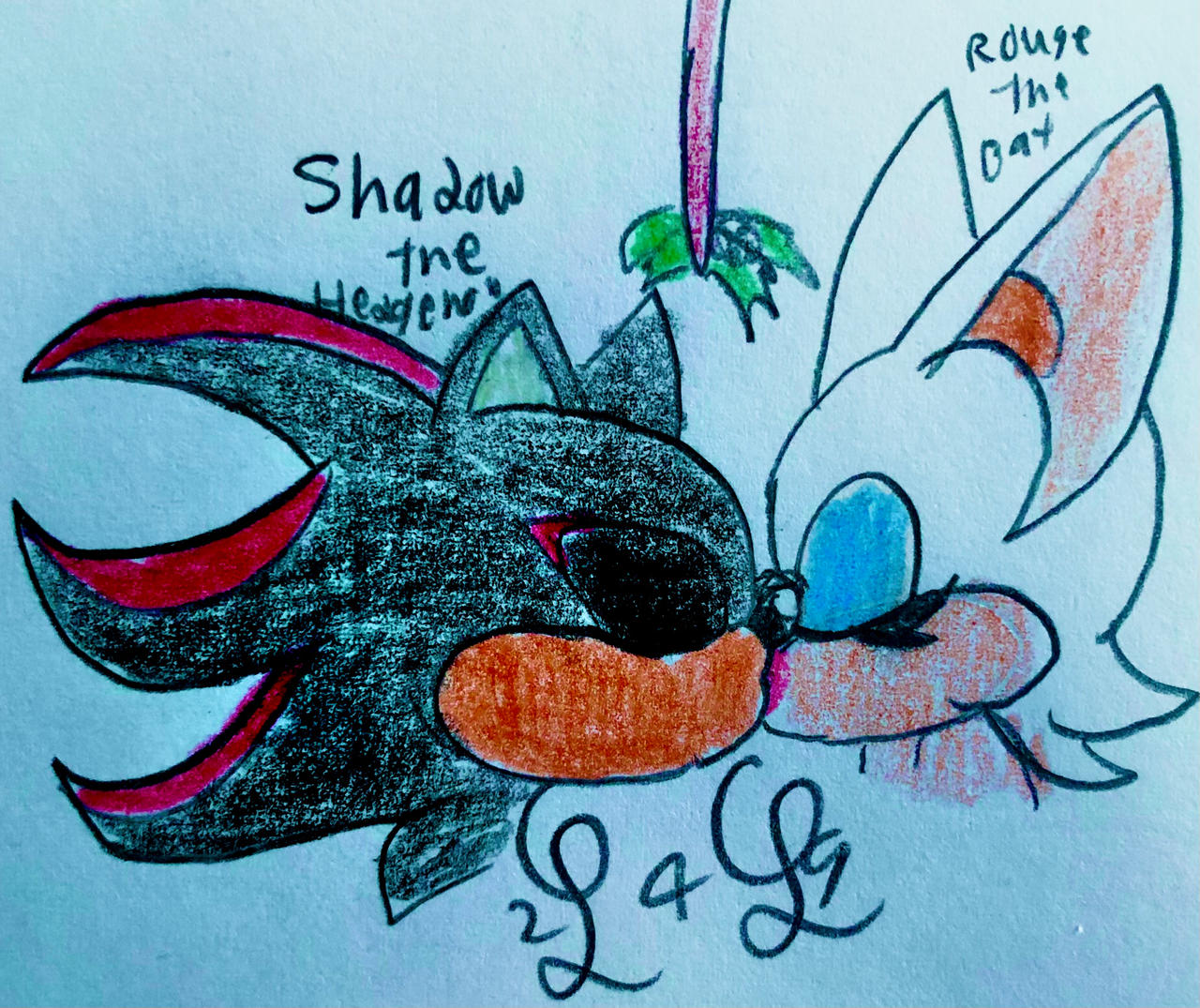 Shadow and Rouge under a mistletoe by LugiaLover249 on DeviantArt