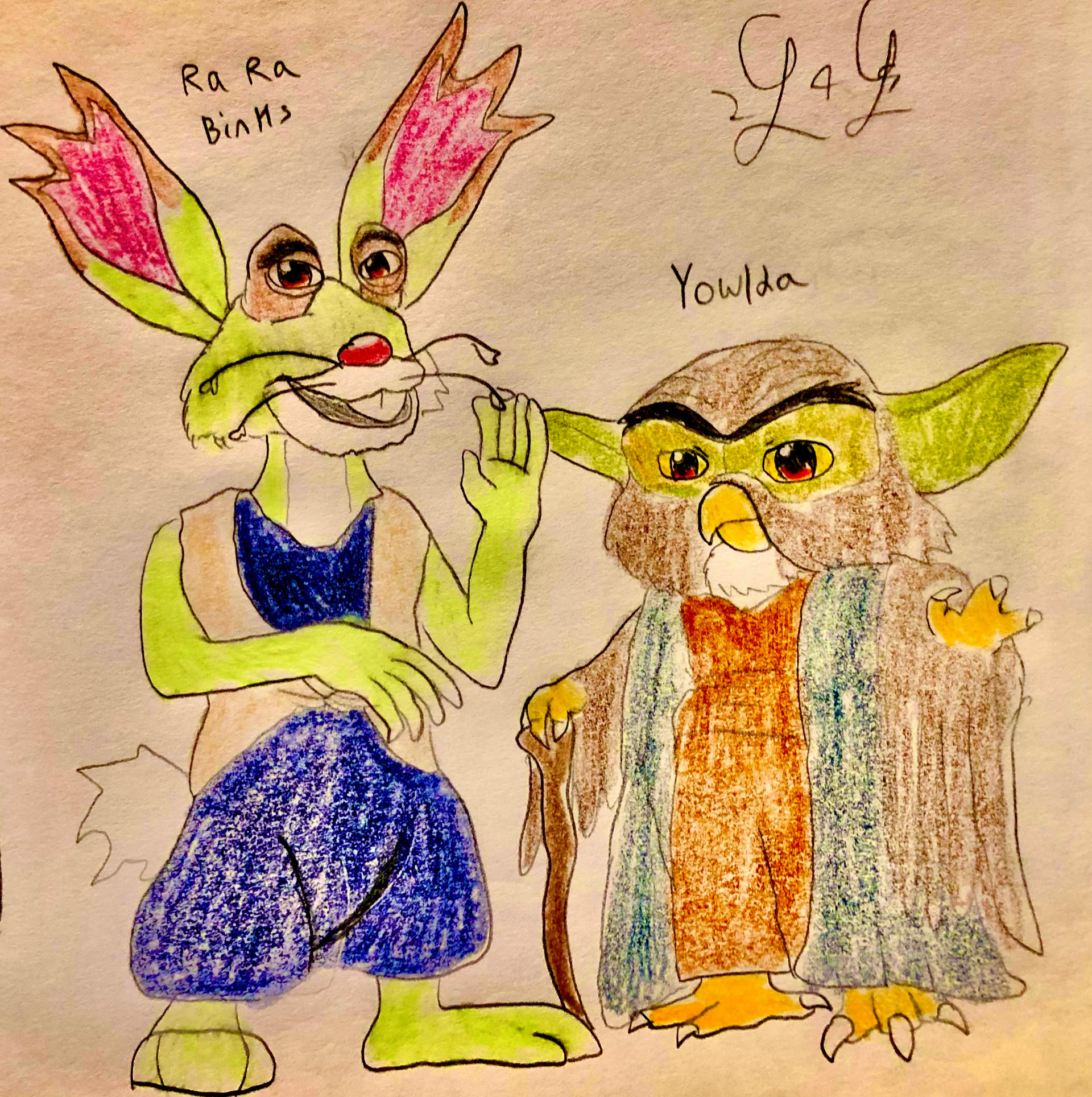 Ra Ra Binks and Yowlda by LugiaLover249 on DeviantArt