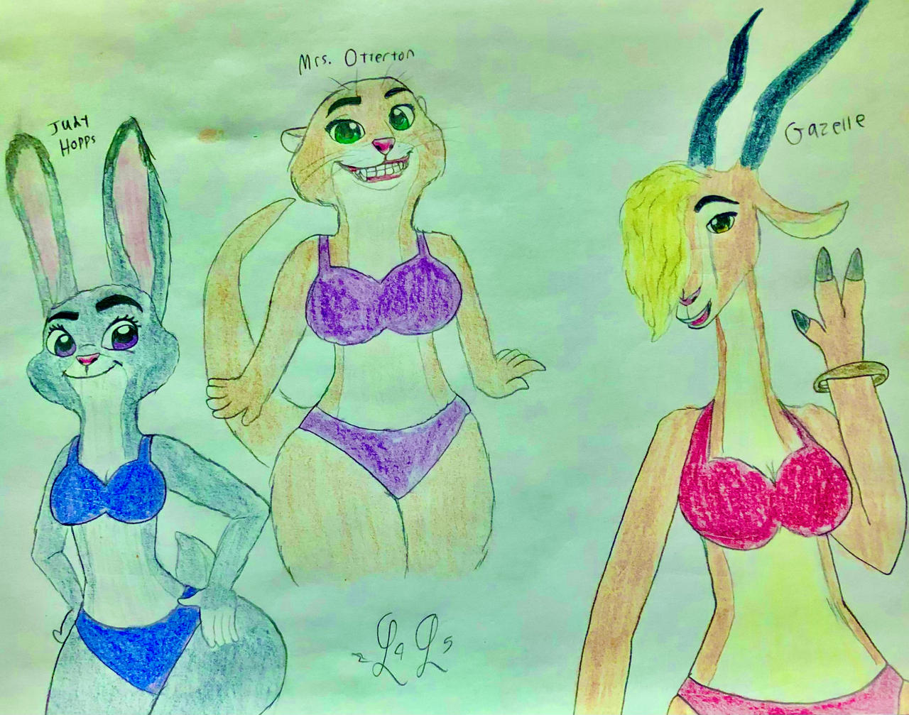 Judy Hopps Mrs Otterton And Gazelle In Bikinis By LugiaLover249 On judy-hopps-mrs-otterton-and-gazelle-in-bikinis-by-lugialover249-on